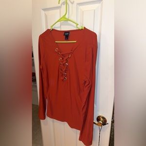 Burnt orange daytrip ls shirt